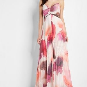 NWT Express Printed Sleeveless Pleated Maxi Dress Express